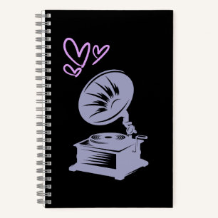 Liebe Music Old School Gramophon Notizblock