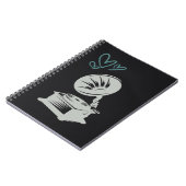 Liebe Music Old School Gramophon Notizblock (Linke Seite)