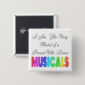 Liebe-Musical-Knopf Button (Vorne & Hinten)