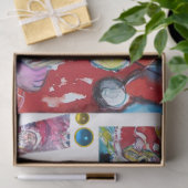 LIEBE MUSICAL XMAS PARTY SANTA CLAUS VIOLIN PLAYER SEIDENPAPIER (Geschenk)