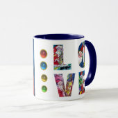 LIEBE MUSICAL XMAS PARTY SANTA CLAUS VIOLIN PLAYER TASSE (VorderseiteRechts)