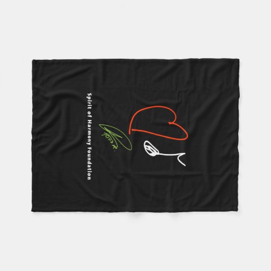 Liebe-Musik-Fleece-Decke Fleecedecke (Vorderseite (Horizontal))