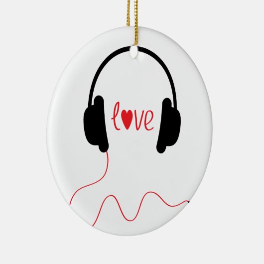 Liebe-Musik Keramik Ornament (Rechts)