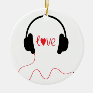 Liebe-Musik Keramik Ornament