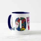 LIEBE / MUSIK SANTA XMAS PARTY TASSE (Vorderseite Links)