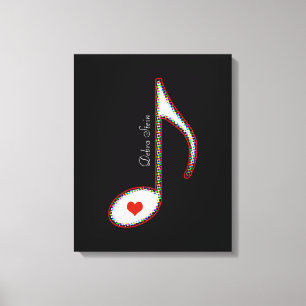 Liebe musikalische Note Leinwanddruck