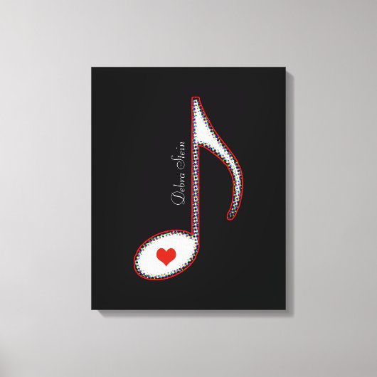 Liebe musikalische Note Leinwanddruck (Vorderseite)