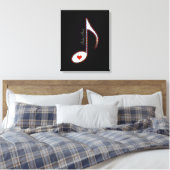 Liebe musikalische Note Leinwanddruck (Insitu (Schlafzimmer))