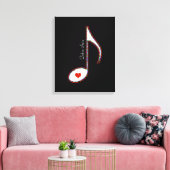 Liebe musikalische Note Leinwanddruck (Insitu (Wohnzimmer))