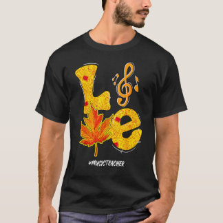 Liebe Musiklehrer Erntedankfest Herbst Herbst Stim T-Shirt
