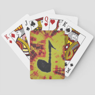 Liebe Musiknote Gefärbte Krawatte Fahrrad Spielkar Spielkarten
