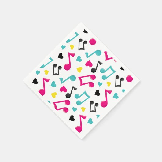 Liebe Musiknoten 10 zwischen Party-Papierserviette Serviette (Ecke)