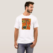 Liebe-Musiknoten-Phat-Gefärbte Krawatten T-Shirt (Vorne ganz)
