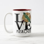 LIEBE Muskogee OK 15oz Zweifarbige Tasse (Links)