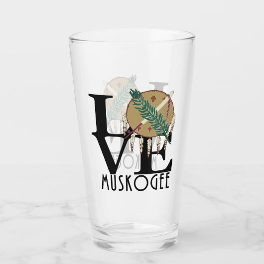 LIEBE Muskogee Oklahoma Glas (Rückseite)