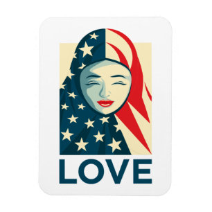 Liebe muslimische Flüchtlinge Magnet