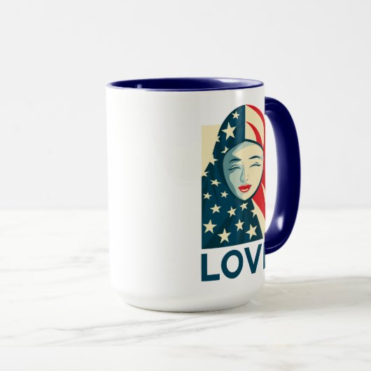 Liebe| muslimische Flüchtlinge Tasse (VorderseiteRechts)