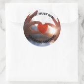 Liebe muss 3" Aufkleber gewinnen (Tasche)