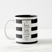 Liebe muss ehrliche Bibel-Vers-Kaffee-Tasse Zweifarbige Tasse (Links)