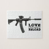 Liebe muss nie AR-15 neu laden Puzzle (Horizontal)
