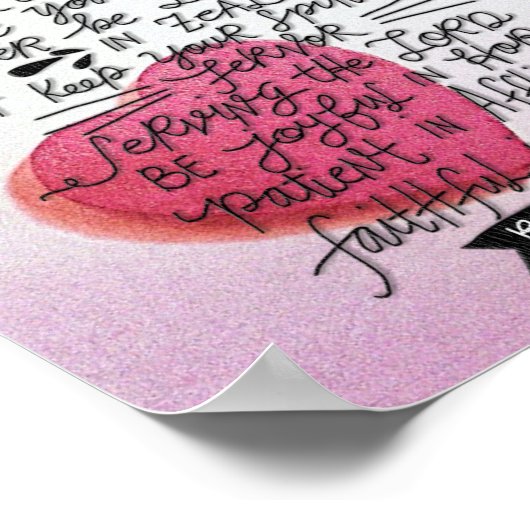 Liebe muss Sincere Valentines Bible Verse sein Poster (Ecke)