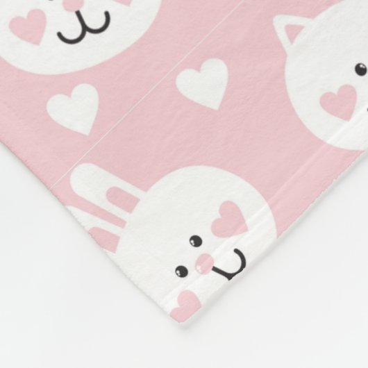 Liebe-Muster 2 Fleecedecke (Ecke)