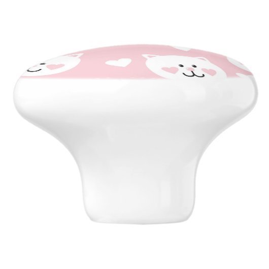 Liebe-Muster 2 Keramikknauf (Seitenansicht)