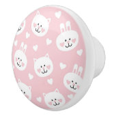 Liebe-Muster 2 Keramikknauf (Rechts)