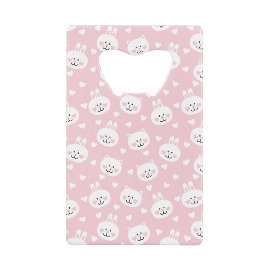 Liebe-Muster 2 Kreditkarten Flaschenöffner (Vorderseite)