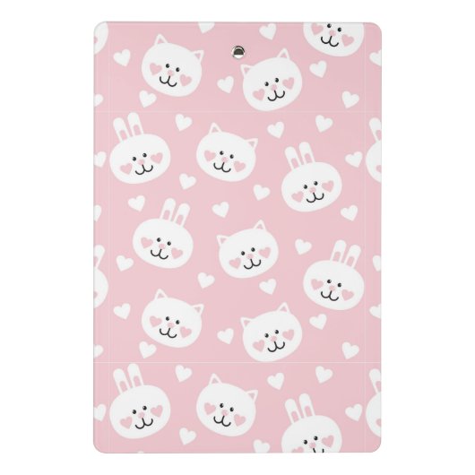 Liebe-Muster 2 Mini Klemmbrett (Rückseite)