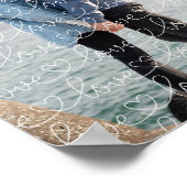 Liebe-Muster-Overlay-Foto Poster (Ecke)
