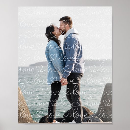Liebe-Muster-Overlay-Foto Poster (Vorne)