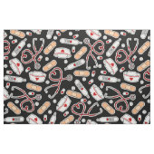Liebe-Muster Schwarz Stoff (Fat Quarter (45,7 x 55,9 cm))