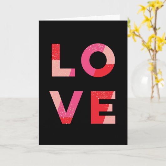 Liebe - mutiger moderner Gruß Karte (Gelbe Blume)