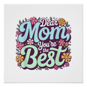 Liebe Mutter, du bist die Beste zum Muttertag Blum Poster
