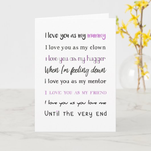 Liebe, Mütter, Geburtstag Karte (Gelbe Blume)