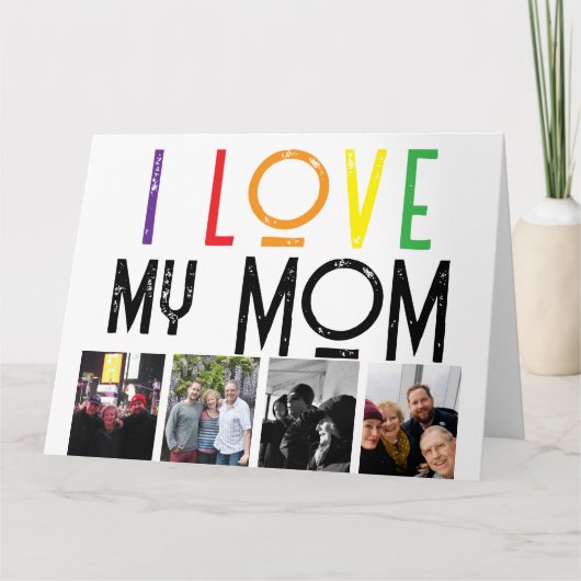 Liebe Mutter geklappte Grußkarte Karte (Vorderseite)