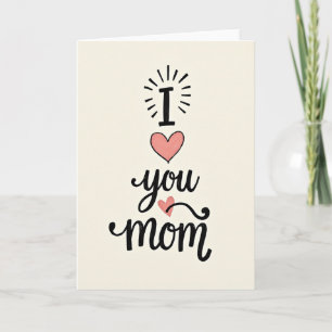 Liebe Mutter Kalligrafie-Kunstkarte Karte