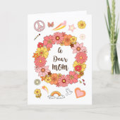 Liebe Mutter Muttertag Frieden & Liebe Karte (Vorderseite)