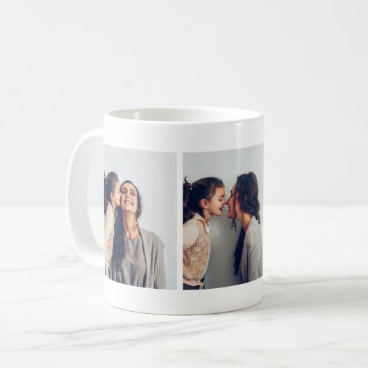 Liebe Mutter Tochter Foto Collage Tasse (Vorderseite Links)