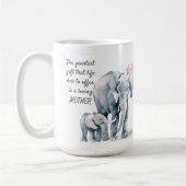 Liebe Mutter Zitat Elefant & Kind Tasse (Links)