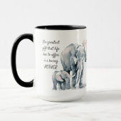 Liebe Mutter Zitat Elefant & Kind Tasse (Links)