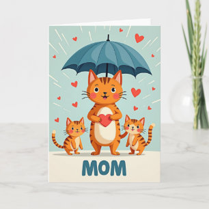 Liebe Mutterkatze Tag Karte