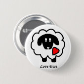 Liebe-Mutterschaf-Knopf Button (Vorne & Hinten)