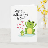 Liebe Muttertag-Froschkarte Karte (Gelbe Blume)