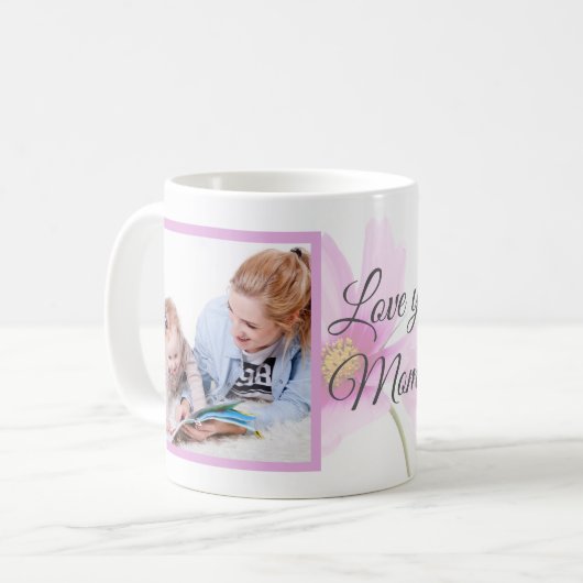 Liebe| Muttertag| Zwei Foto Kaffeetasse (Vorderseite Links)