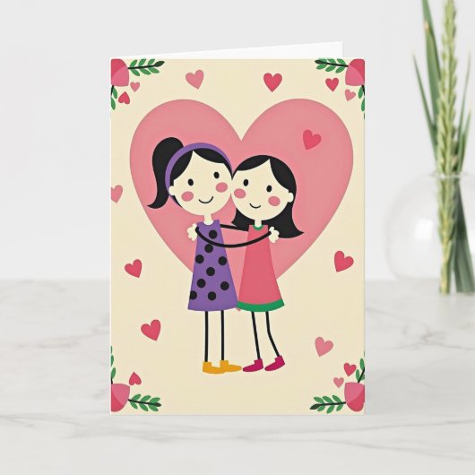 Liebe Muttertagsfiguren Karte (Vorderseite)