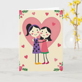 Liebe Muttertagsfiguren Karte (Gelbe Blume)