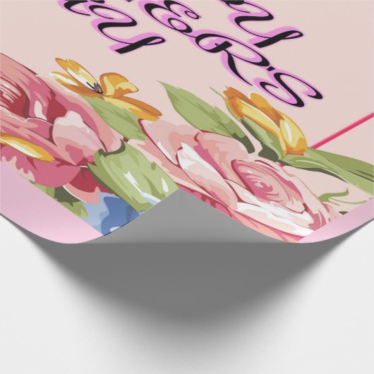 Liebe Muttertagssammlung blühend Geschenkpapier (Ecke)