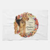 Liebe My Airedale Geschirrtuch (Horizontal)